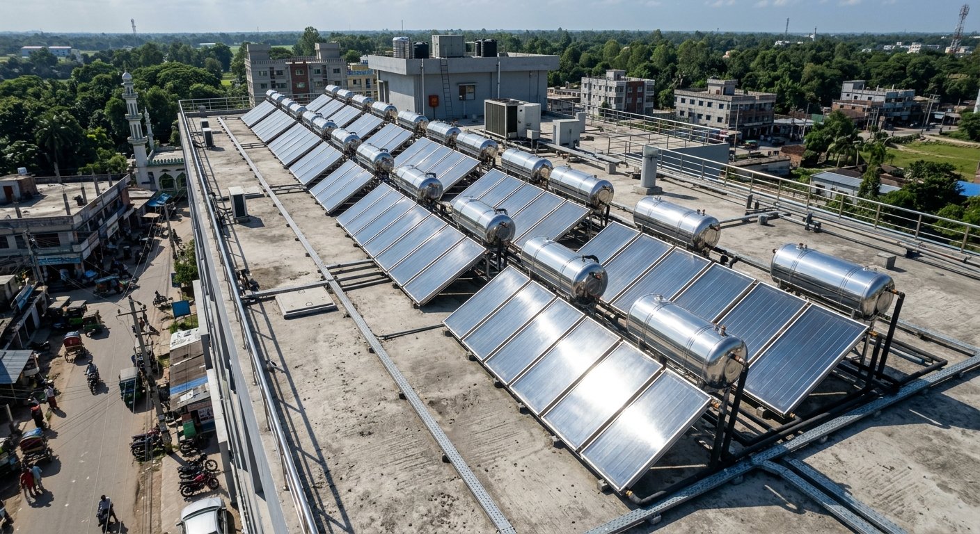 Installation solaire sur le toit d'une maison individuelle